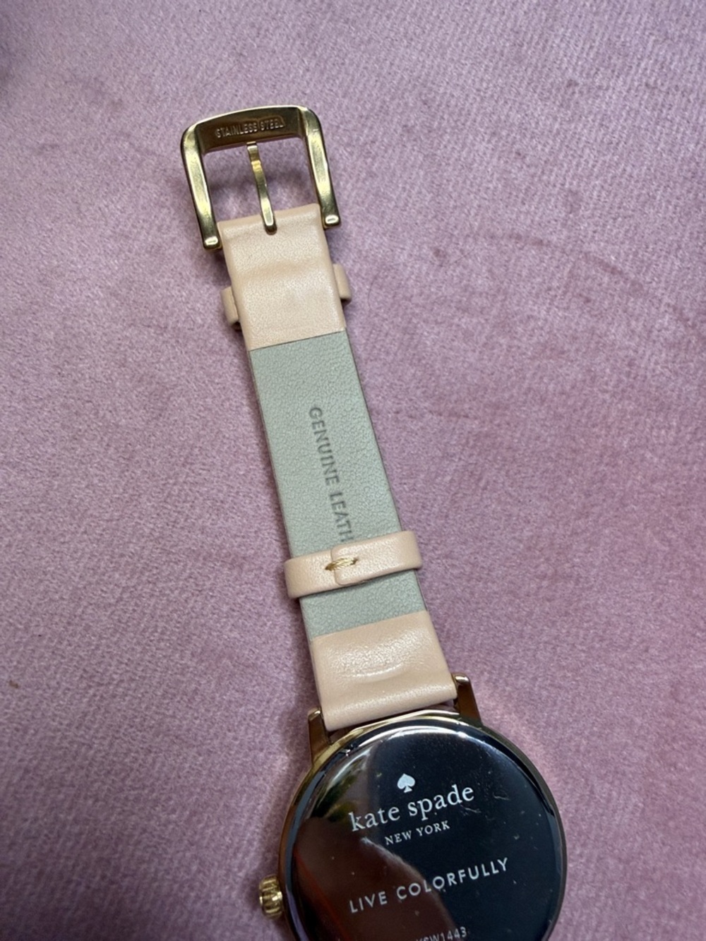 kate spade blush and gold pineapple dial watch - Picture 6 of 11